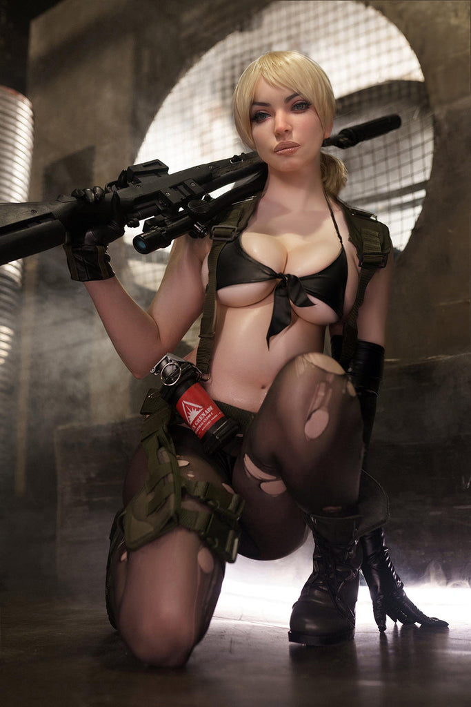 US Stock - Madina Plus 164cm S14 Full Silicone Sex Doll Realistic Big Boobs Oral Sex Adult Love Doll Silicone Movable Jaw ROS Doll with Wig