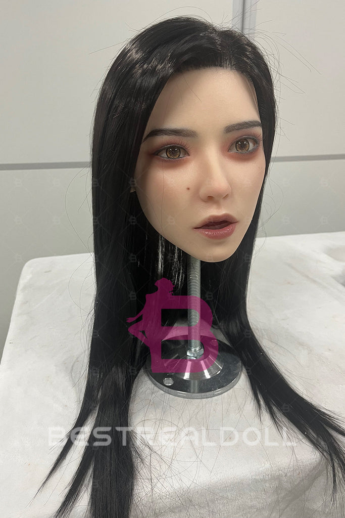 US Stock - Angie Silicone ROS Head Sex Doll TPE Body Oral Sex Small Boobs Movable Jaw Love Doll
