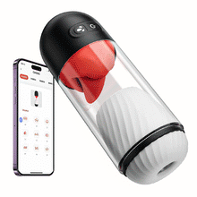 Load image into Gallery viewer, App Controlled Male Masturbator with 9 Tongue Licking & Vibration Modes