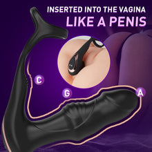 Load image into Gallery viewer, 9 Wiggling & Swaying & Vibrating Prostate Massager with Cock Ring