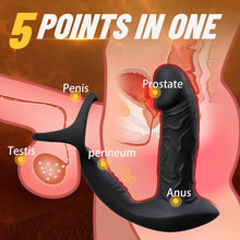 Load image into Gallery viewer, 9 Wiggling & Vibrating App Control Anal Vibrator With Cock Ring