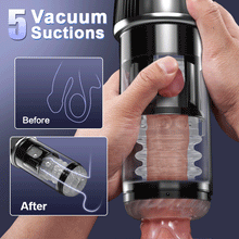 Load image into Gallery viewer, 5 Rotating 5 Sucking 7 Vibrating Masturbation & Training 2 IN 1 Adult Toys