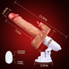 Load image into Gallery viewer, Sex Machine 90° Automatic Adjustable 8 Thrusting & Vibrating & Licking Dildos Vibrator