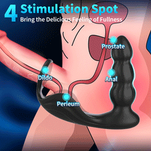 Load image into Gallery viewer, Penelope -3 Thrusting 10 Vibrating Cock Ring Prostate & Perineal Massager