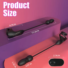 Load image into Gallery viewer, 9 Thrusting & Vibrating Prostate Massager with Dual Cocking Rings Testicular Stimulator