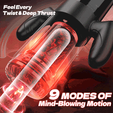 Load image into Gallery viewer, Wine & Beauty Handle Design 9 Thrusting & Rotating 9 Suction Adult Toys Mens Masturbator