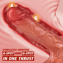 Load image into Gallery viewer, Simulated Ejaculation 8.5 IN Vibrating Dildo Enema Bulb for G-Spot & Anal Prostate Play