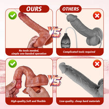 Load image into Gallery viewer, Simulated Ejaculation 8.5 IN Vibrating Dildo Enema Bulb for G-Spot & Anal Prostate Play