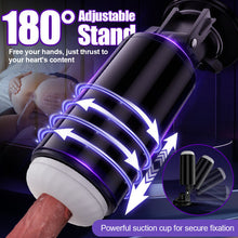 Load image into Gallery viewer, Lightspeed - 4 in 1 Masturbator Cup 7 Thrutings & 7 Rotatings Suction Cup Mount Magnetic Inner Liner