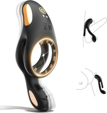 Load image into Gallery viewer, Vibrating Cock Ring, 4 in 1 Cockring Sex Toys for Couples with 10 Vibrating Modes, Double Penis Ring Vibrator Stimulate Erection, Adult Toys Sex Toys couples Men & Women Sex Toys