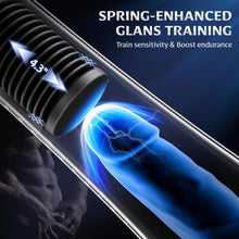 Load image into Gallery viewer, 9 Vibrating Spring & 5 Vacuum Suction Penis Pump with 2 Switchable Sleeves