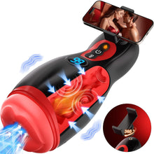 Load image into Gallery viewer, Male Masturbator Mens Sex Toys - Phone Holder Penis Pump Male Sex Toys with 9 Sucking & 9 Vibrating with APP Control, Heating Adult Toys Blowjob Machine, LCD Display Stroker Vibrator Sex Toys for Men