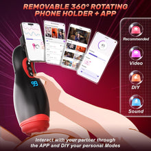 Load image into Gallery viewer, Male Masturbator Mens Sex Toys - Phone Holder Penis Pump Male Sex Toys with 9 Sucking & 9 Vibrating with APP Control, Heating Adult Toys Blowjob Machine, LCD Display Stroker Vibrator Sex Toys for Men