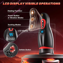 Load image into Gallery viewer, Male Masturbator Mens Sex Toys - Phone Holder Penis Pump Male Sex Toys with 9 Sucking & 9 Vibrating with APP Control, Heating Adult Toys Blowjob Machine, LCD Display Stroker Vibrator Sex Toys for Men