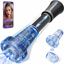 Load image into Gallery viewer, 9 Vibrating Spring & 5 Vacuum Suction Penis Pump with 2 Switchable Sleeves