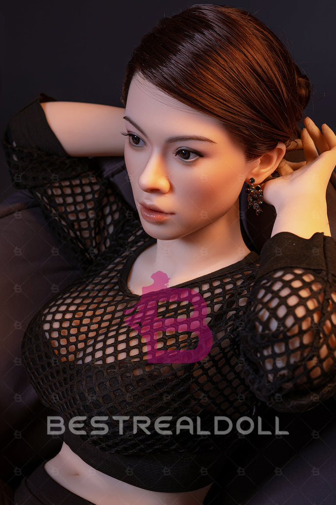 US Stock - RIDMII Aidra 158cm Unique Design Silicone Movable Jaw Oral Sex Love Doll TPE Body Adult ROS Head Sex Doll