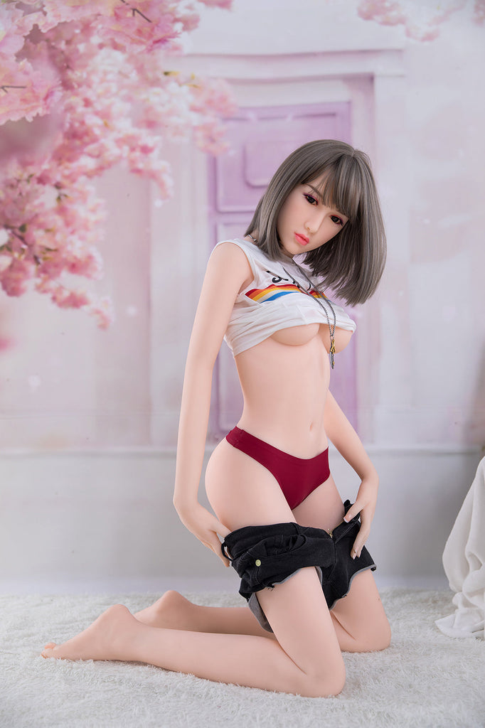US Stock - Aloe 160cm #190 Realistic Small Breasts TPE Sex Doll Cute Asian Girl Adult Love Doll