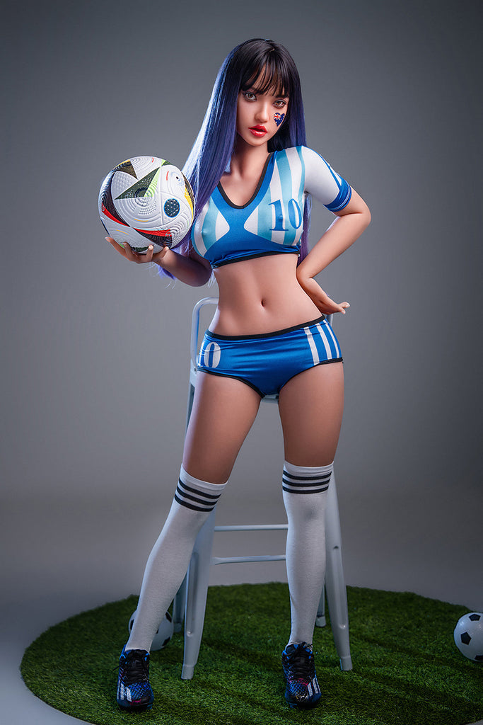 US Stock - Finley 152cm M29 Silicone ROS Head Love Doll C Cup Football Style TPE Body Movable Jaw Adult Oral Sex Doll