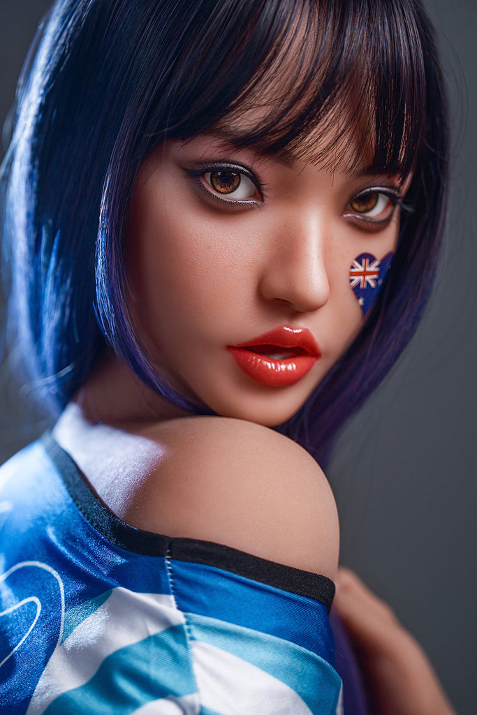 US Stock - Finley 152cm M29 Silicone ROS Head Love Doll C Cup Football Style TPE Body Movable Jaw Adult Oral Sex Doll