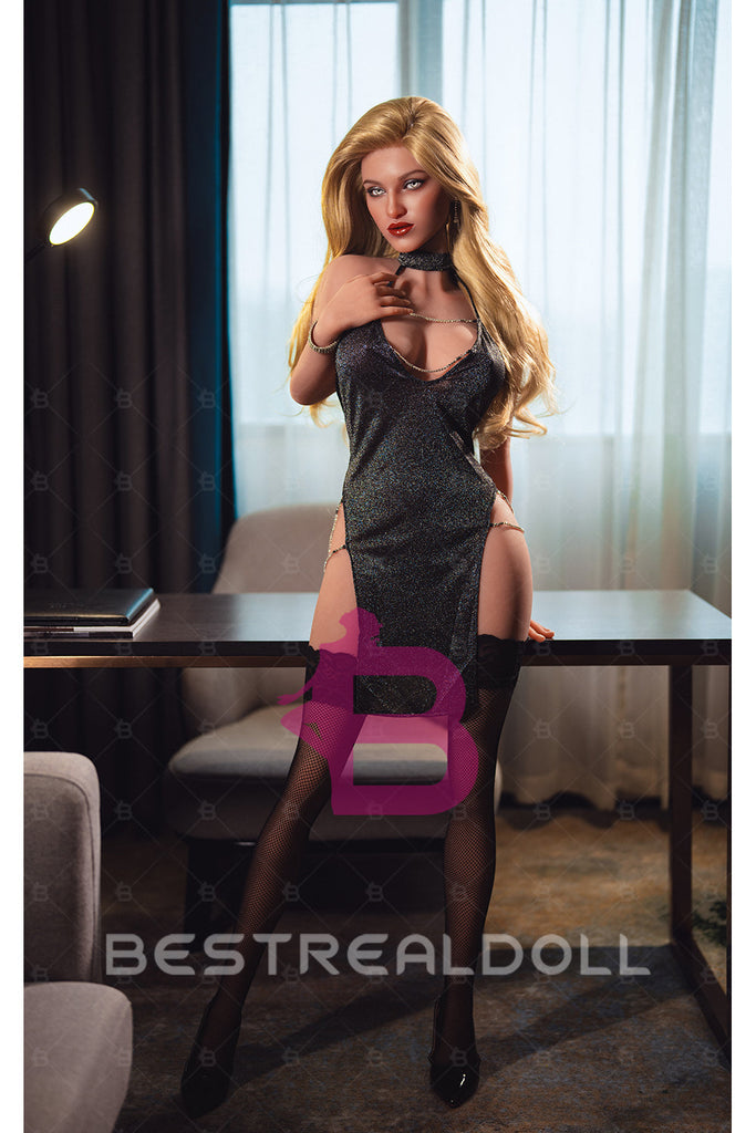 US Stock - RIDMII Hana 160cm K27 Unique Design Oral Sex Doll Realistic Silicone ROS Head TPE Body Movable Jaw Adult Love Doll (Free 2ND Head)