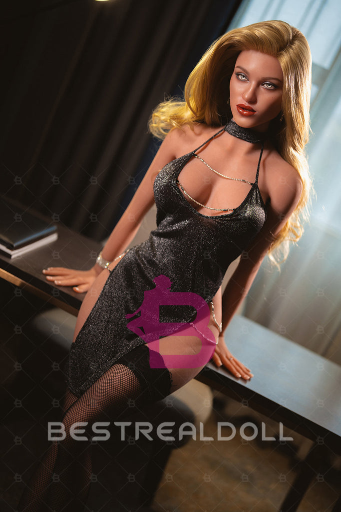 US Stock - RIDMII Hana 160cm K27 Unique Design Oral Sex Doll Realistic Silicone ROS Head TPE Body Movable Jaw Adult Love Doll (Free 2ND Head)