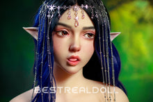 Load image into Gallery viewer, US Stock - Keely 160cm Silicone ROS Head Elf Sex Doll TPE Body M8 Samll Boobs Oral Sex Movable Jaw Adult Love Doll