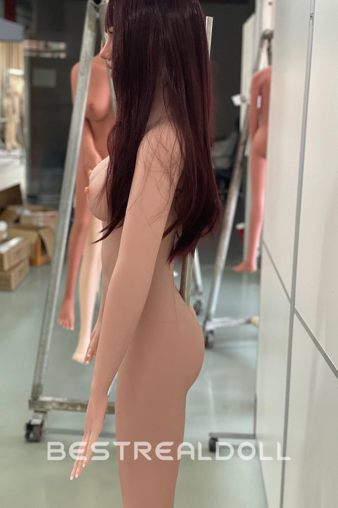 US Stock - RIDMII Lauren Unique Design 166cm TPE Body with Soft Silicone #624E Movable Jaw ROS Head Oral Sex Mouth Adult Love Doll