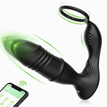 Load image into Gallery viewer, APP/Controller & 9-Telescopic /Vibration & Cock Rings Prostate Massager