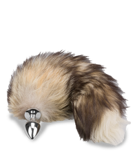 Load image into Gallery viewer, Brown fur fox tail butt plug