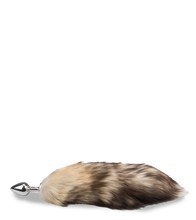 Load image into Gallery viewer, Brown fur fox tail butt plug