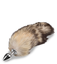 Load image into Gallery viewer, Brown fur fox tail butt plug