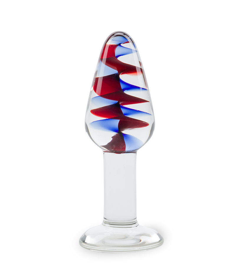 Carousel glass anal plug