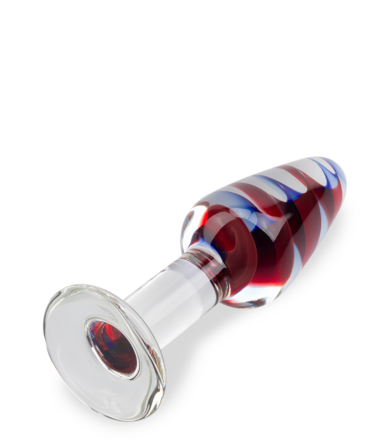 Carousel glass anal plug