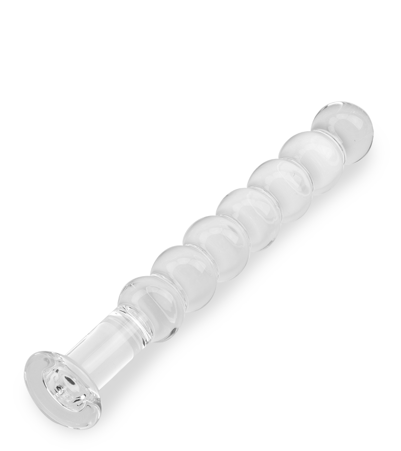 Comet glass anal beads