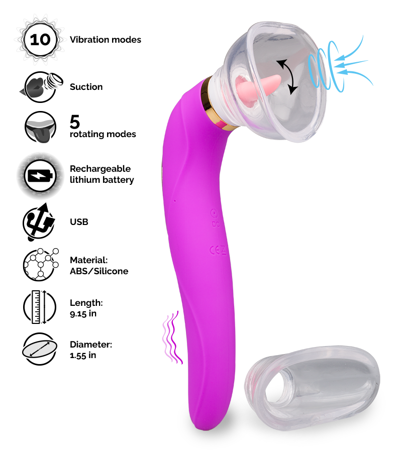 Destiny pussy pump with tongue and vibrator