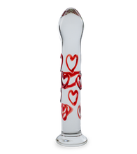 Load image into Gallery viewer, Heart Bubble glass dildo