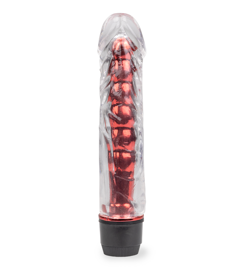Jay vibrating dildo with removable sleeve