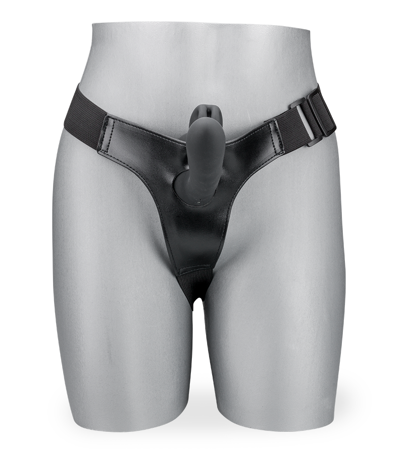 Ladies remote-controlled vibrating rabbit strap-on