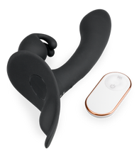 Load image into Gallery viewer, Ladies remote-controlled vibrating rabbit strap-on