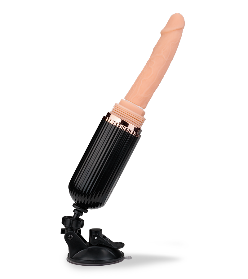 Owen thrusting and vibrating suction cup dildo