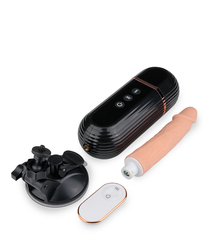 Owen thrusting and vibrating suction cup dildo