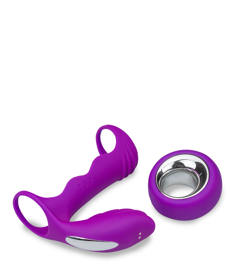 Remote control couple's vibrator with cock ring 12 modes
