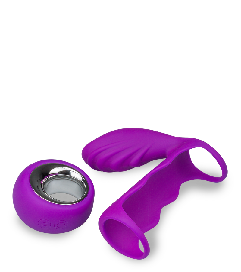 Remote control couple's vibrator with cock ring 12 modes