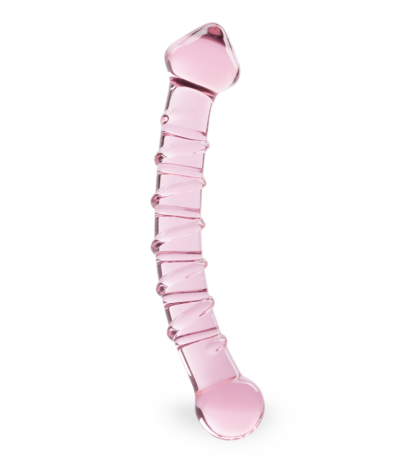 Swirling glass dildo