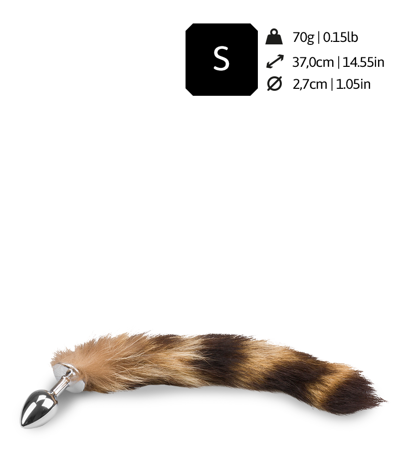 Tabby cat tail butt plug