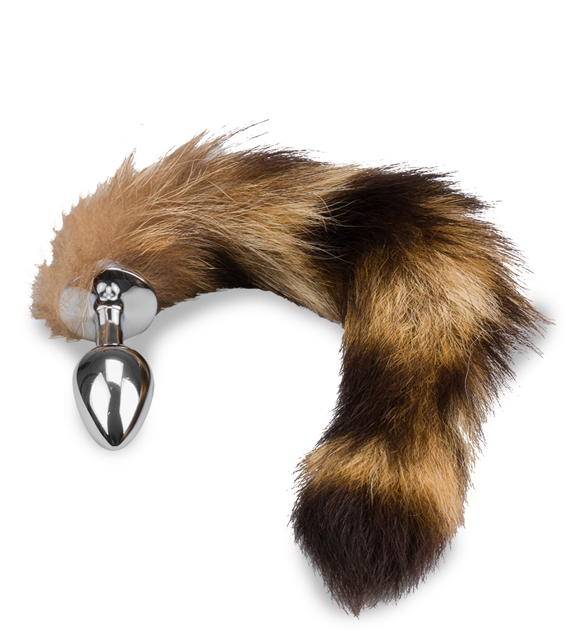 Tabby cat tail butt plug