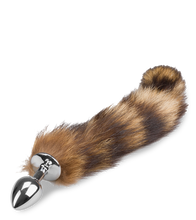 Load image into Gallery viewer, Tabby cat tail butt plug