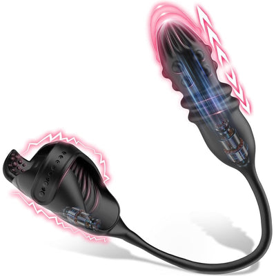 Asher Thrusting Prostate Massager Vibrating Penis Vibrator Couple Play Anal Toys
