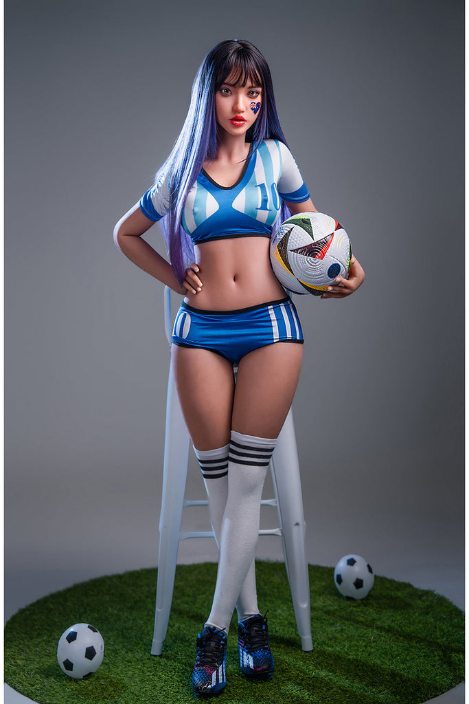 US Stock - Finley 152cm M29 Silicone ROS Head Love Doll C Cup Football Style TPE Body Movable Jaw Adult Oral Sex Doll