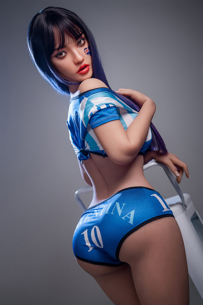 US Stock - Finley 152cm M29 Silicone ROS Head Love Doll C Cup Football Style TPE Body Movable Jaw Adult Oral Sex Doll